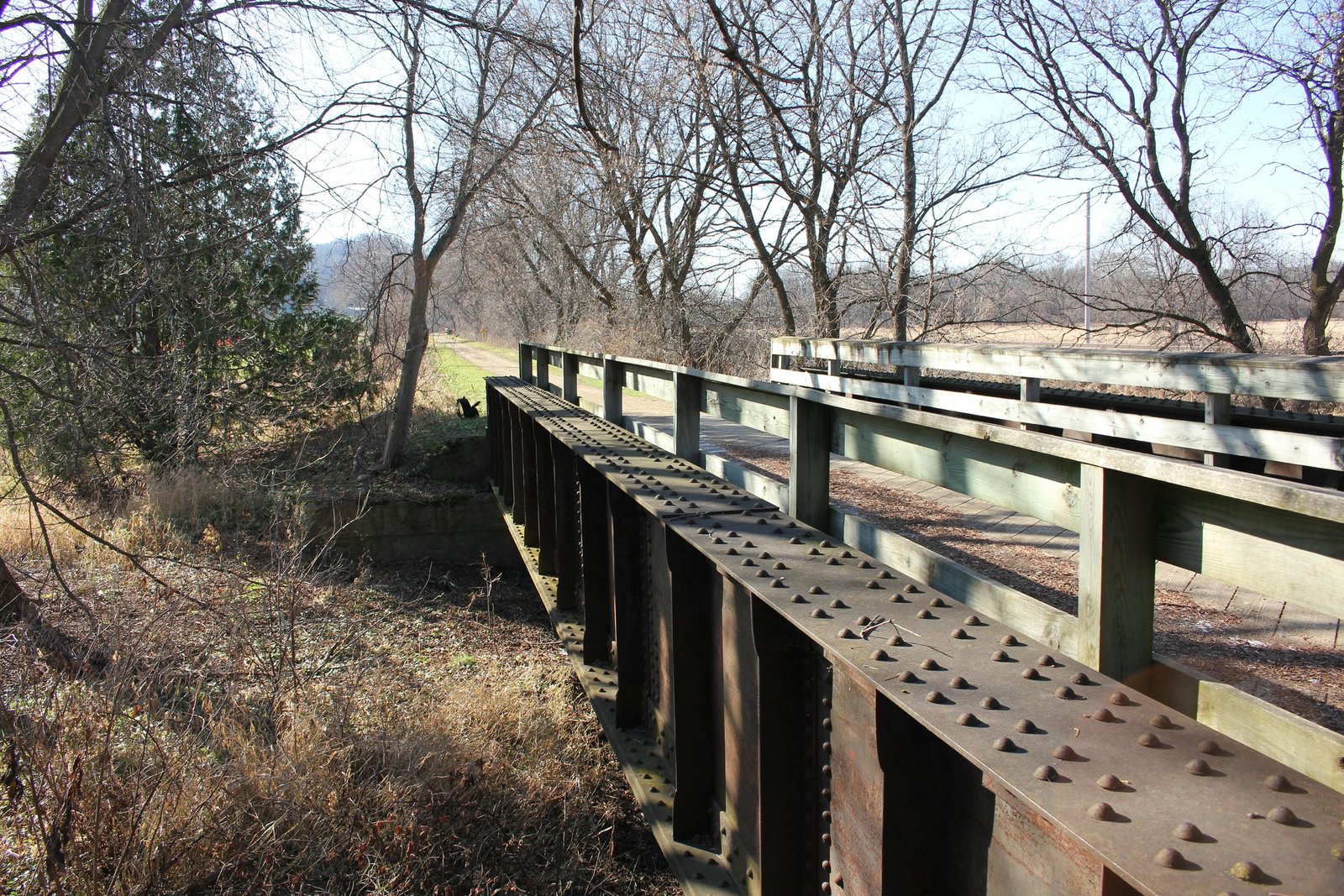 Looking west